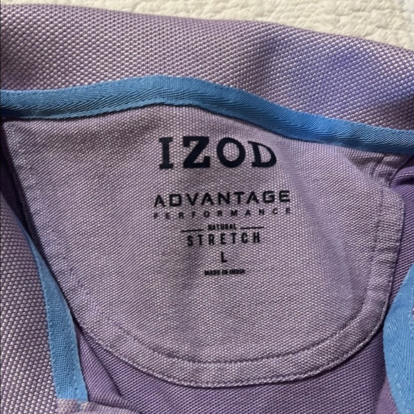 Izod Purple Polo Shirt Classic Design - Picture 6 of 8